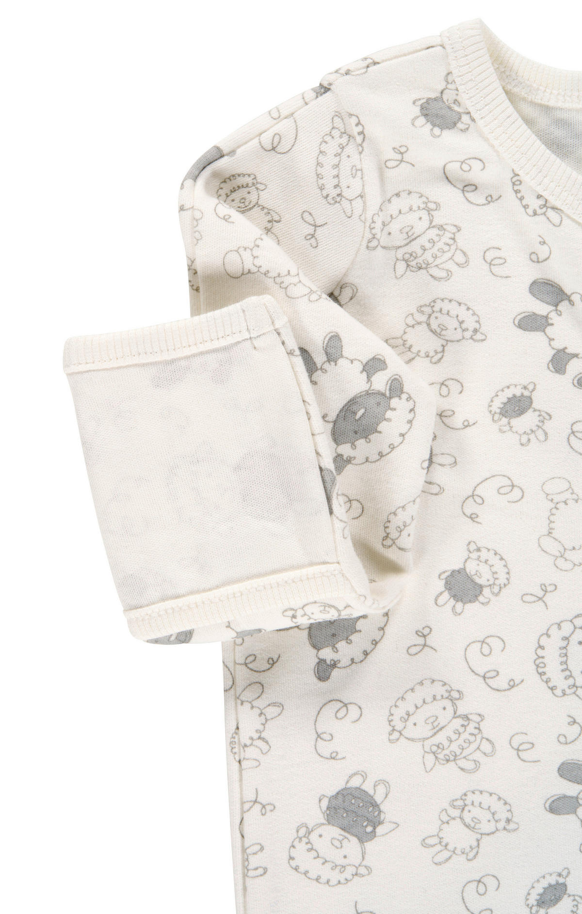 SCHLAFANZUG  - Weiß/Grau, Basics, Textil (62null) - Alvi