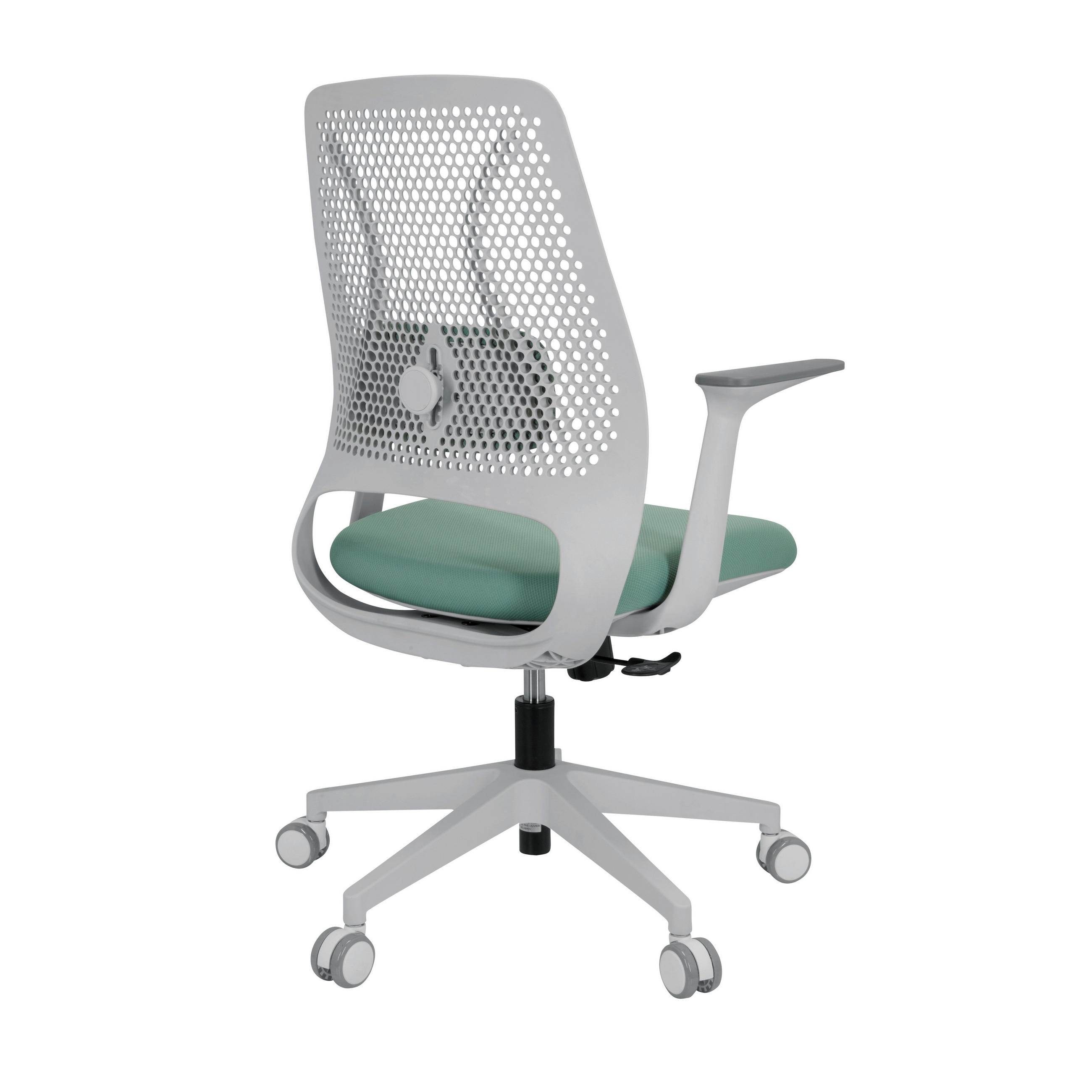 SNURRSTOL  i flatväv vit, mintgrön  - vit/mintgrön, Basics, textil/plast (63/99/56cm) - MID.YOU