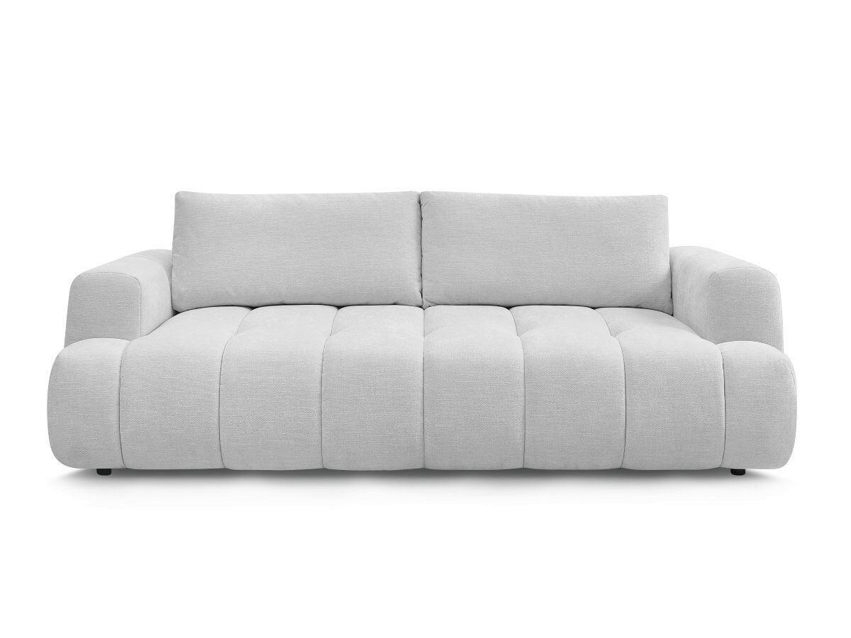 SCHLAFSOFA FUJI Leinenoptik Hellgrau  inkl.  - Hellgrau/Schwarz, MODERN, Kunststoff/Textil (251/113/88cm)