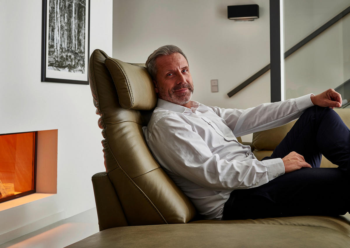 ECKSOFA Valdera Schlammfarben Echtleder  - Schlammfarben/Schwarz, Design, Leder/Metall (246/280cm) - Hukla