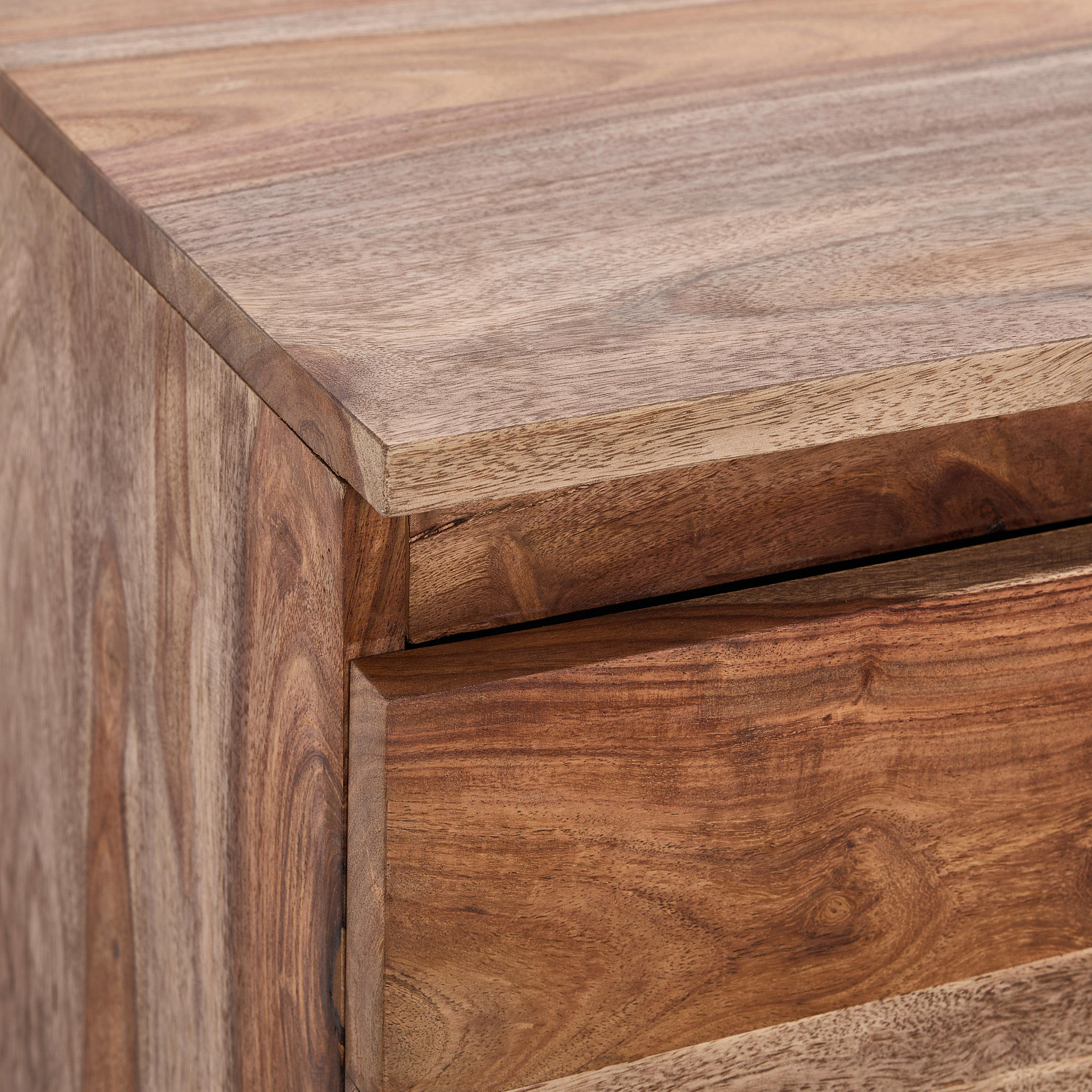 LOWBOARD  in 190/53/41 cm  - Naturfarben/Grau, Design, Holz/Stein (190/53/41cm) - Livetastic