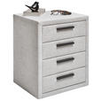 NACHTSCHRANK 49/59/41 cm  - Hellgrau/Schwarz, Basics, Textil/Metall (49/59/41cm) - Dieter Knoll