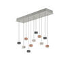 LED-HÄNGELEUCHTE Musterring 114/30/200 cm   - Transparent/Aprikose, Design, Kunststoff/Metall (114/30/200cm) - Musterring