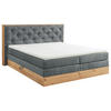 BOXSPRINGBETT 180/200 cm  in Grau, Naturfarben  - Naturfarben/Grau, Konventionell, Holzwerkstoff/Kunststoff (180/200cm) - Esposa