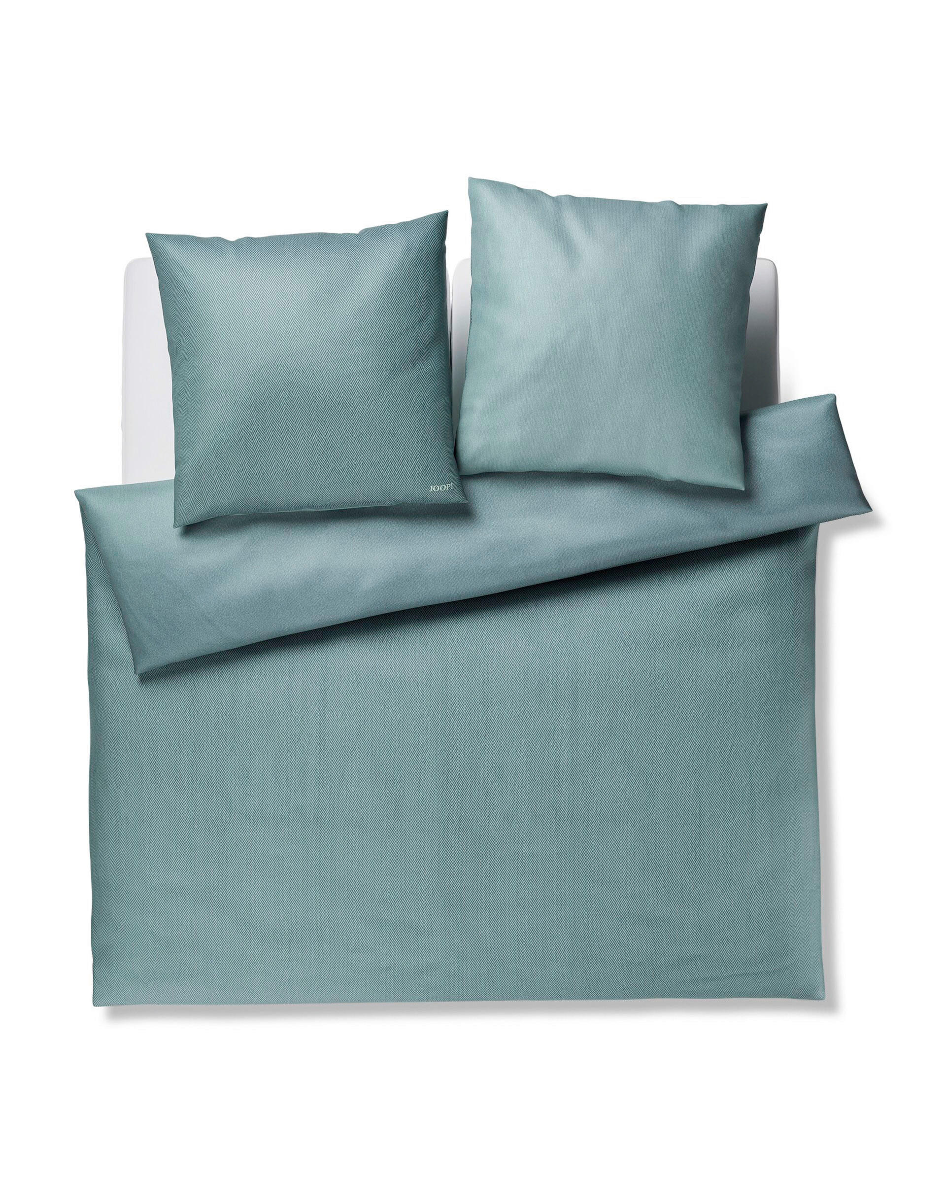 WENDEBETTWÄSCHE Makosatin 200/200 cm  - Smaragdgrün, Basics, Textil (200/200cm) - Joop!