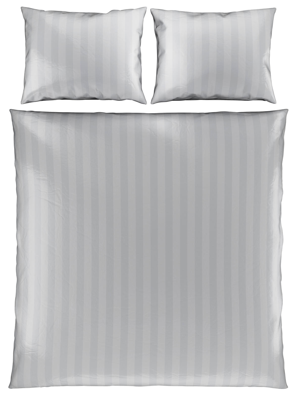 BETTWÄSCHESET 3-teilig Satin 200/210 cm  - Silberfarben, Textil (200/210cm) - Dieter Knoll
