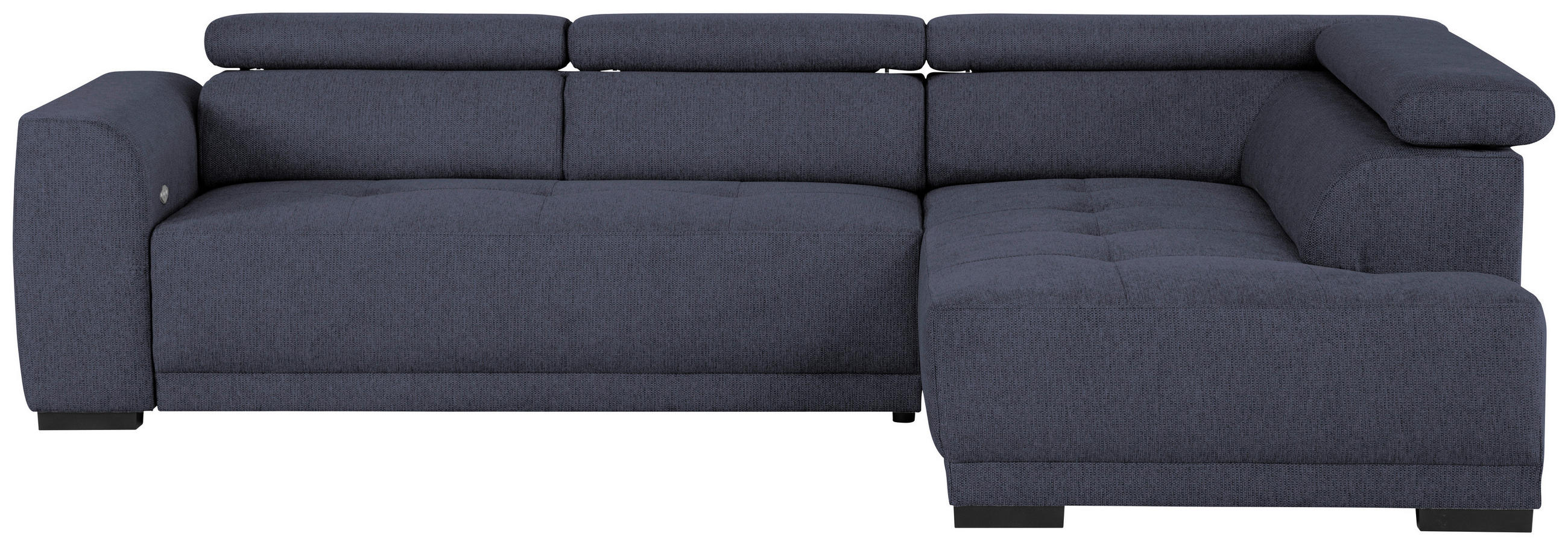 ECKSOFA Blau Struktur  - Blau/Schwarz, Design, Kunststoff/Textil (284/205cm) - Xora