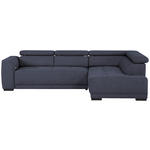 ECKSOFA Blau Struktur  - Blau/Schwarz, Design, Kunststoff/Textil (284/205cm) - Xora