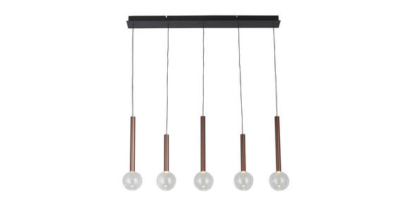 LED-HÄNGELEUCHTE 90/10/180 cm  - Klar/Schwarz, Design, Glas/Metall (90/10/180cm) - Dieter Knoll
