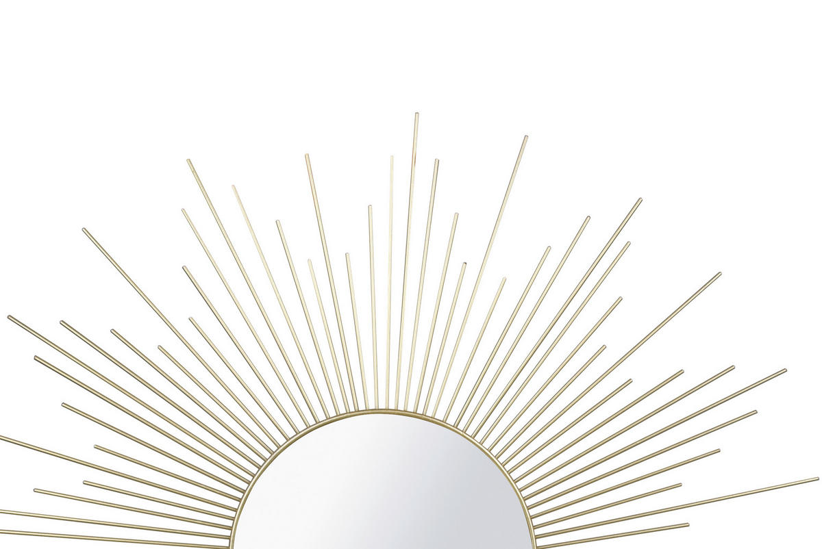 WANDSPIEGEL 60/60/1 cm    in rund  - Goldfarben, LIFESTYLE, Glas/Metall (60/60/1cm)