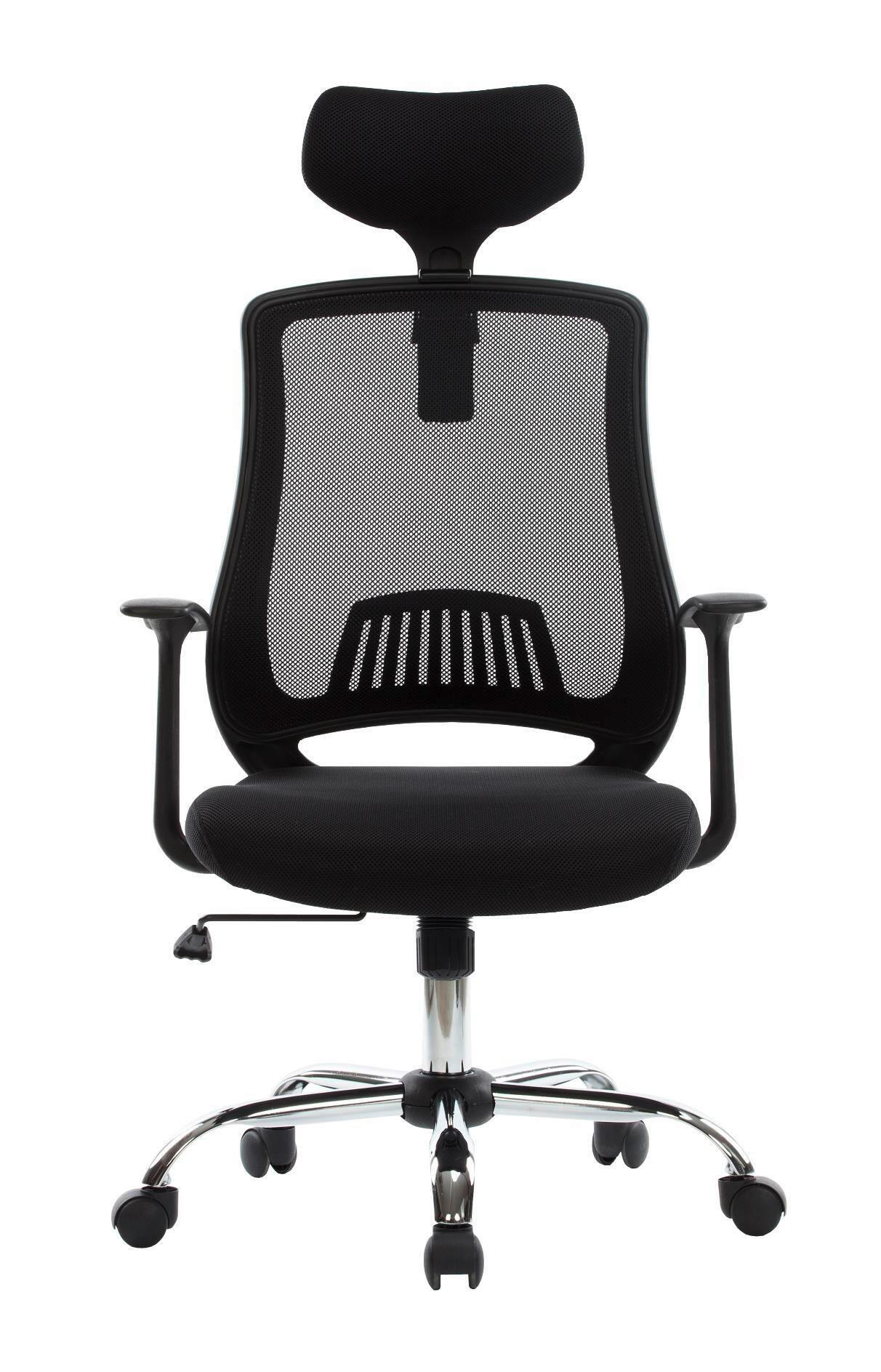 DREHSTUHL  in Schwarz  - Chromfarben/Schwarz, Design, Kunststoff/Textil (64/128/57cm) - MID.YOU