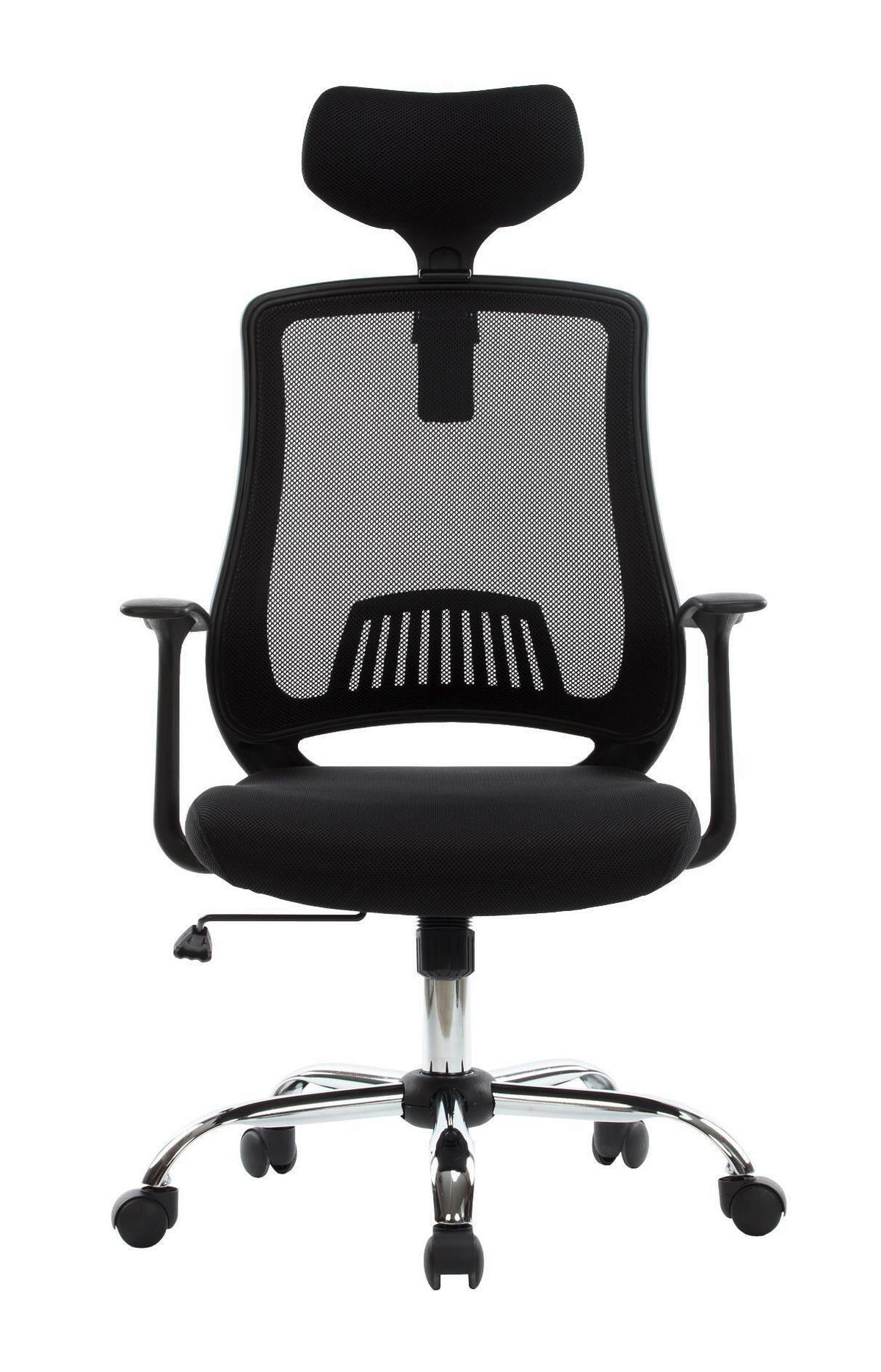 DREHSTUHL  in Schwarz  - Chromfarben/Schwarz, Design, Kunststoff/Textil (64/128/57cm) - MID.YOU