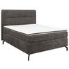 BOXSPRINGBETT 140/200 cm  in Dunkelbraun  - Dunkelbraun/Schwarz, Design, Textil/Metall (140/200cm) - Esposa