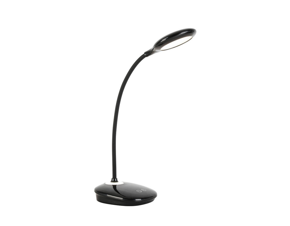 LED ÍRÓASZTALI LÁMPA - fekete, Basics, műanyag (11cm) - Boxxx