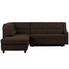 ECKSOFA in Chenille Dunkelbraun  208/226 cm  - Dunkelbraun/Schwarz, KONVENTIONELL, Textil (208/226cm) - Sedda