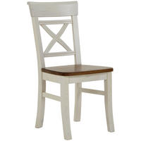 STUHL Weiß, Laugenfarbig Kiefer massiv  - Laugenfarbig/Weiß, ROMANTIK / LANDHAUS, Holz (45/94/43cm) - Boxxx