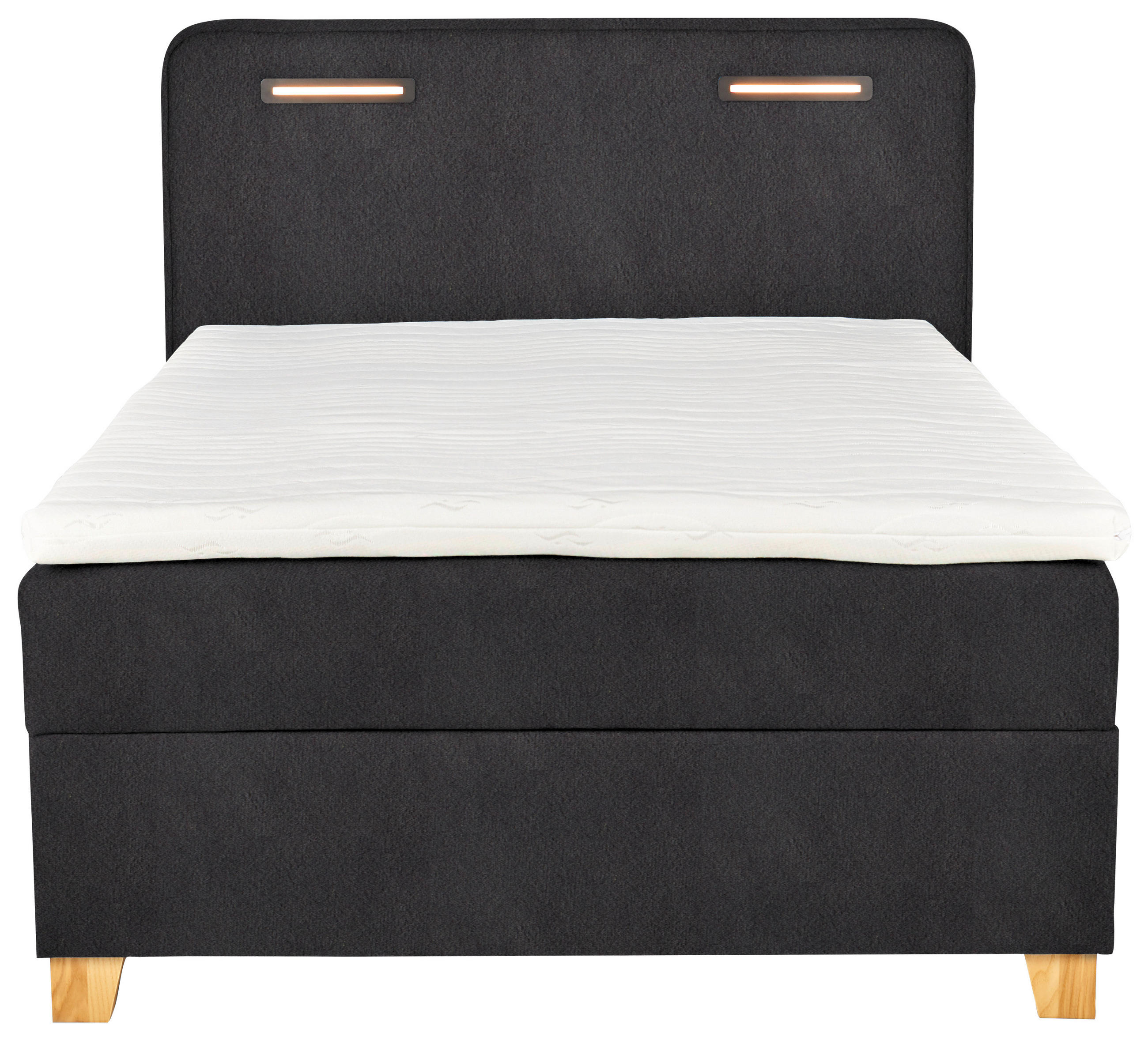 BOXBETT 100/200 cm  in Grau  - Türkis/Eichefarben, Konventionell, Holz/Holzwerkstoff (100/200cm) - Moderano