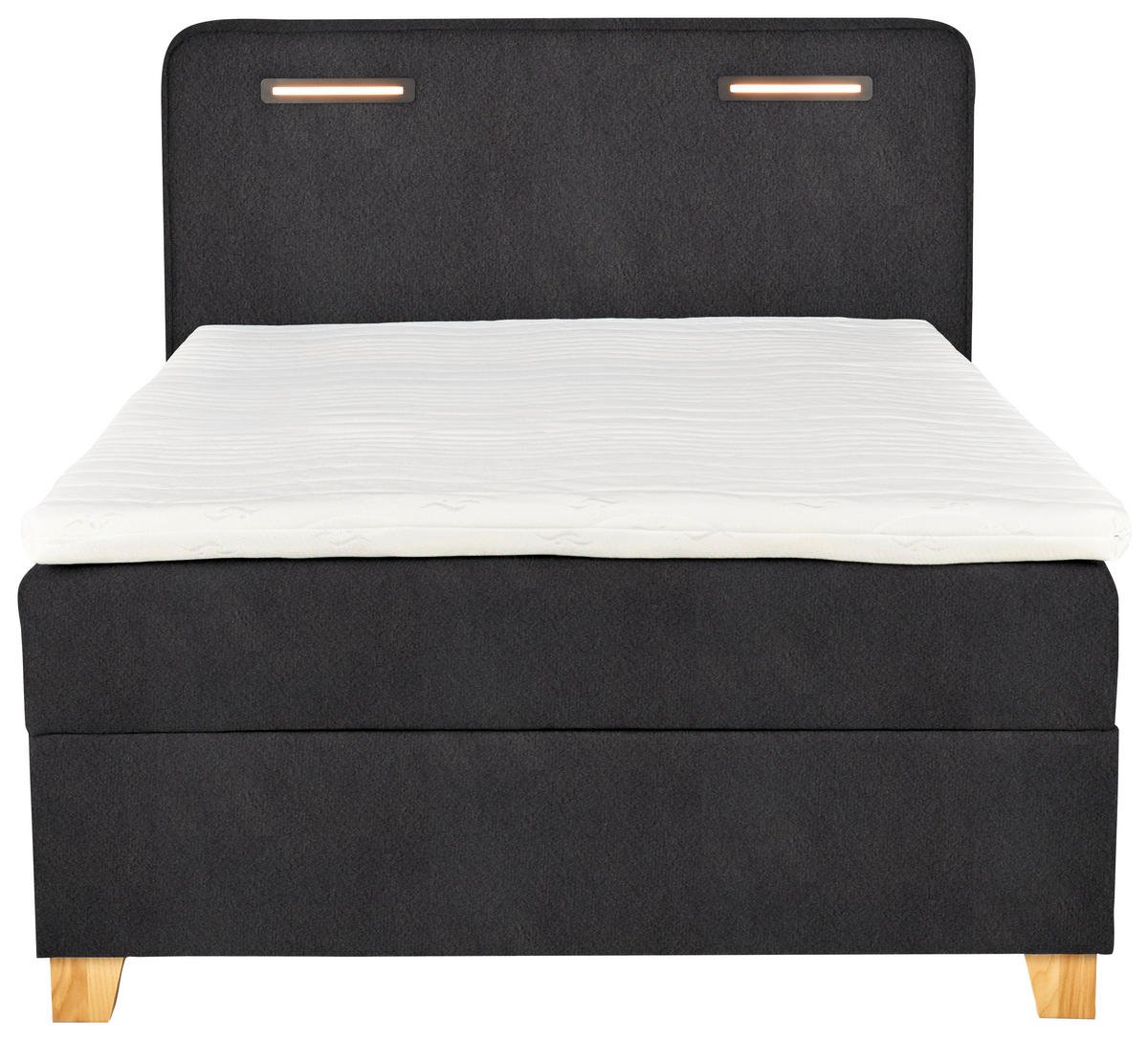 BOXBETT 100/200 cm  in Grau  - Türkis/Eichefarben, Konventionell, Holz/Holzwerkstoff (100/200cm) - Moderano