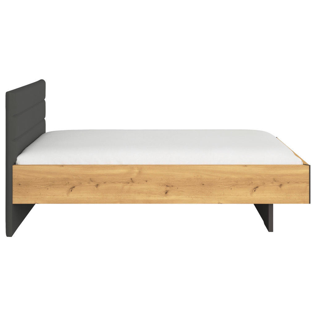 Thumbnail - Xora Bett, Graphit, Eiche, 120x200 cm, Blauer Engel, Goldenes M, BQ - Bündnis für Qualität, Made in Germany, Über- und S...