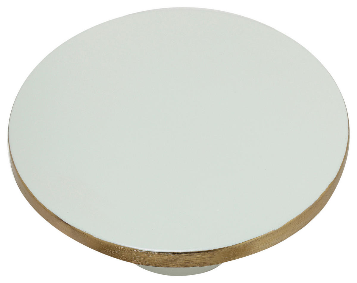 TORTENPLATTE - Goldfarben/Mintgrün, Trend, Metall (21/14cm) - Kayoom