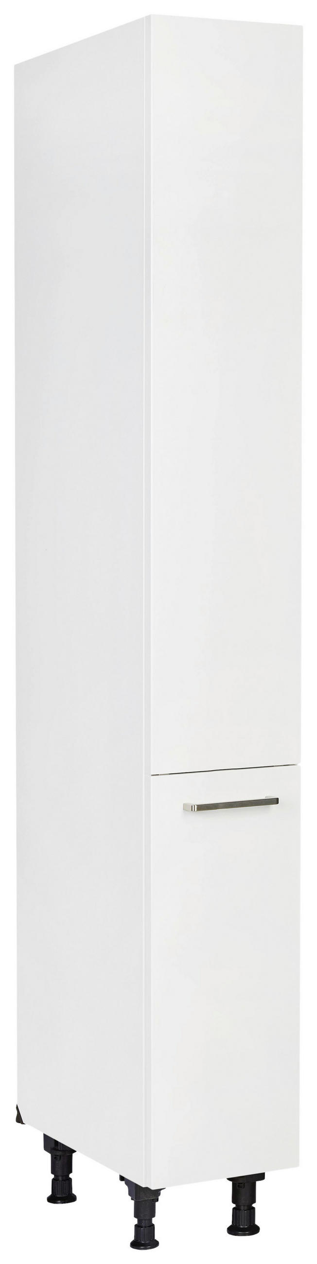 APOTHEKERSCHRANK 30/216,6/58 cm  in Weiß  - Edelstahlfarben/Weiß, MODERN, Holzwerkstoff/Metall (30/216,6/58cm) - Nobilia