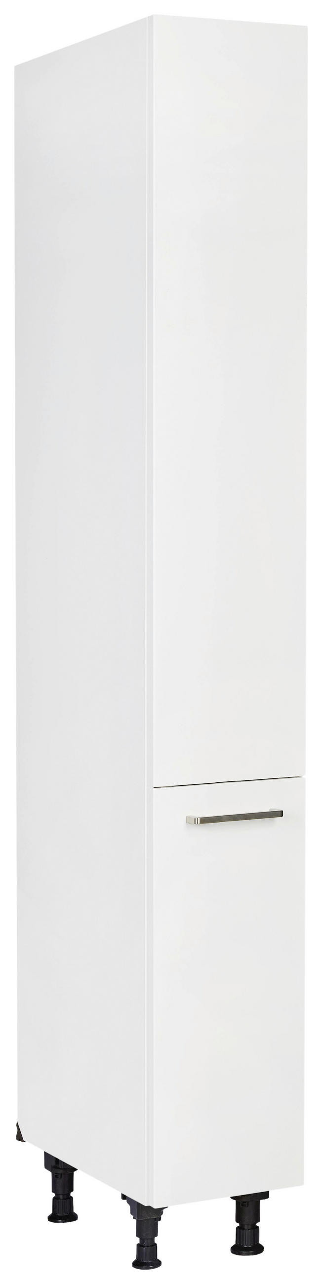 APOTHEKERSCHRANK 30/216,6/58 cm  Weiss  - Weiss/Edelstahlfarben, Modern, Holzwerkstoff/Metall (30/216,6/58cm) - Nobilia