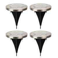 SOLARNA SVETILJKA - boja nerđajućeg čelika/crna, Lajfstajl, metal/plastika (11,8/13cm) - Ambia Garden