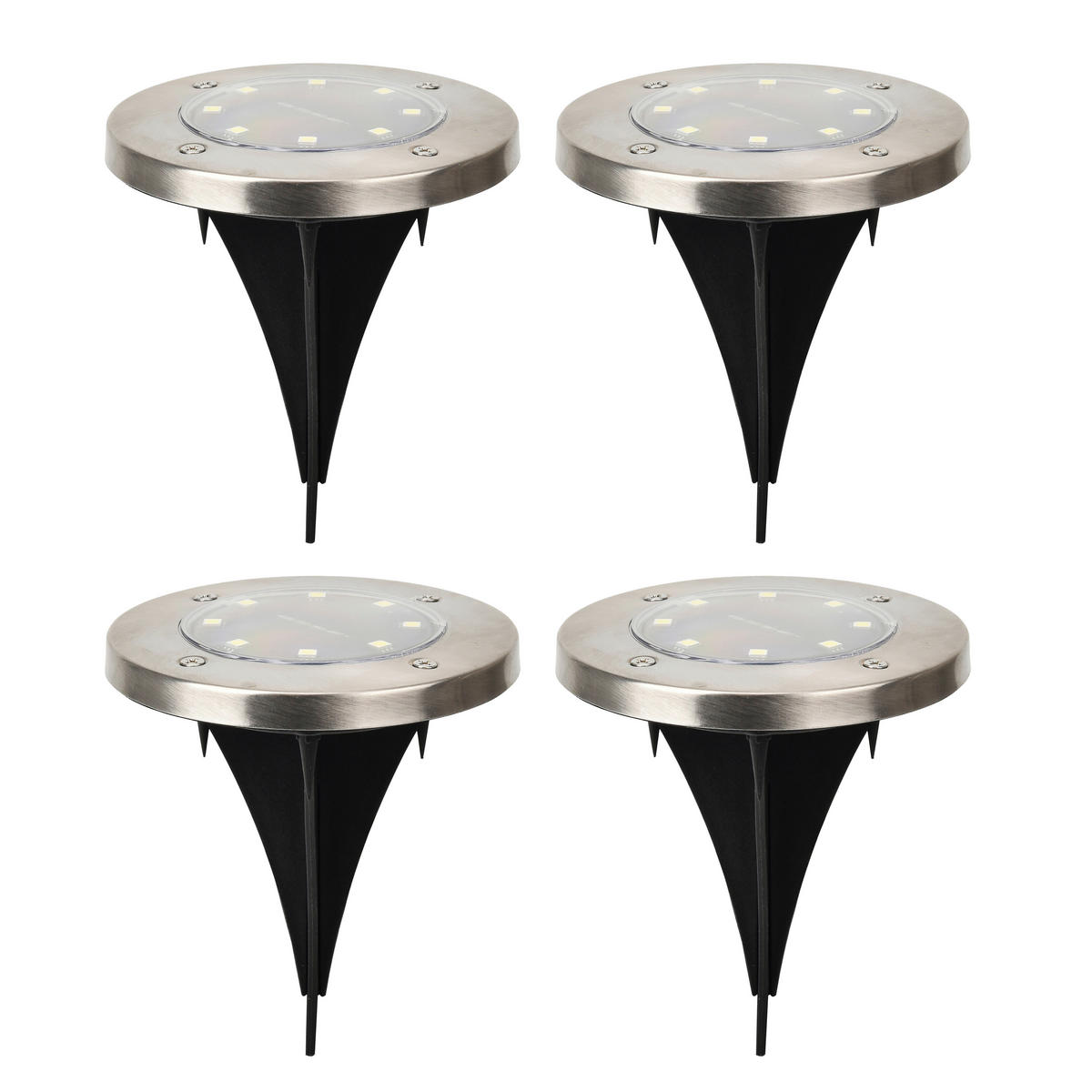 SOLARNA SVETILJKA - boja nerđajućeg čelika/crna, Lajfstajl, metal/plastika (11,8/13cm) - Ambia Garden