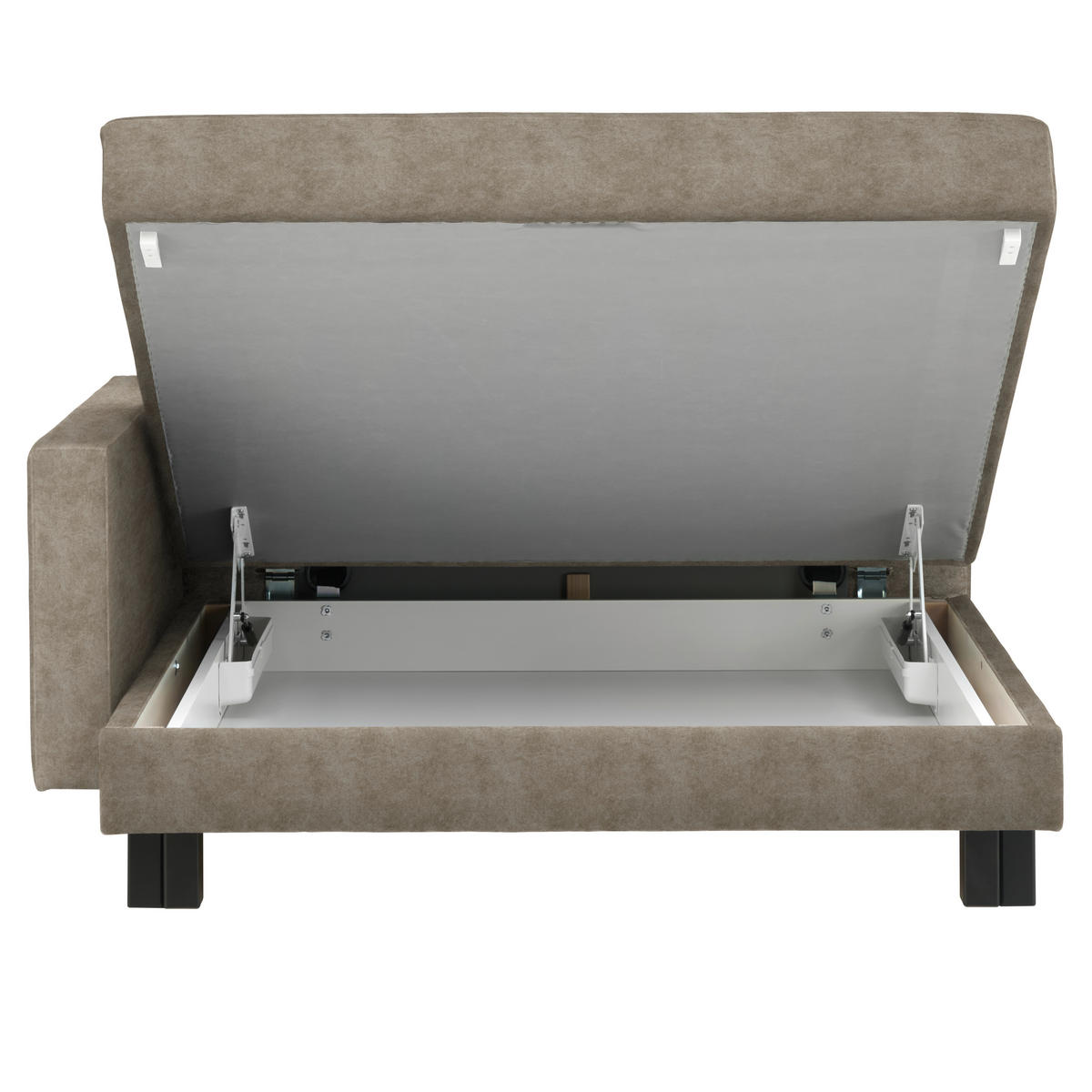 LIEGE  in Velours Ecru  - Eiche dunkel/Ecru, MODERN, Holz/Textil (137/72/155cm) - Joka