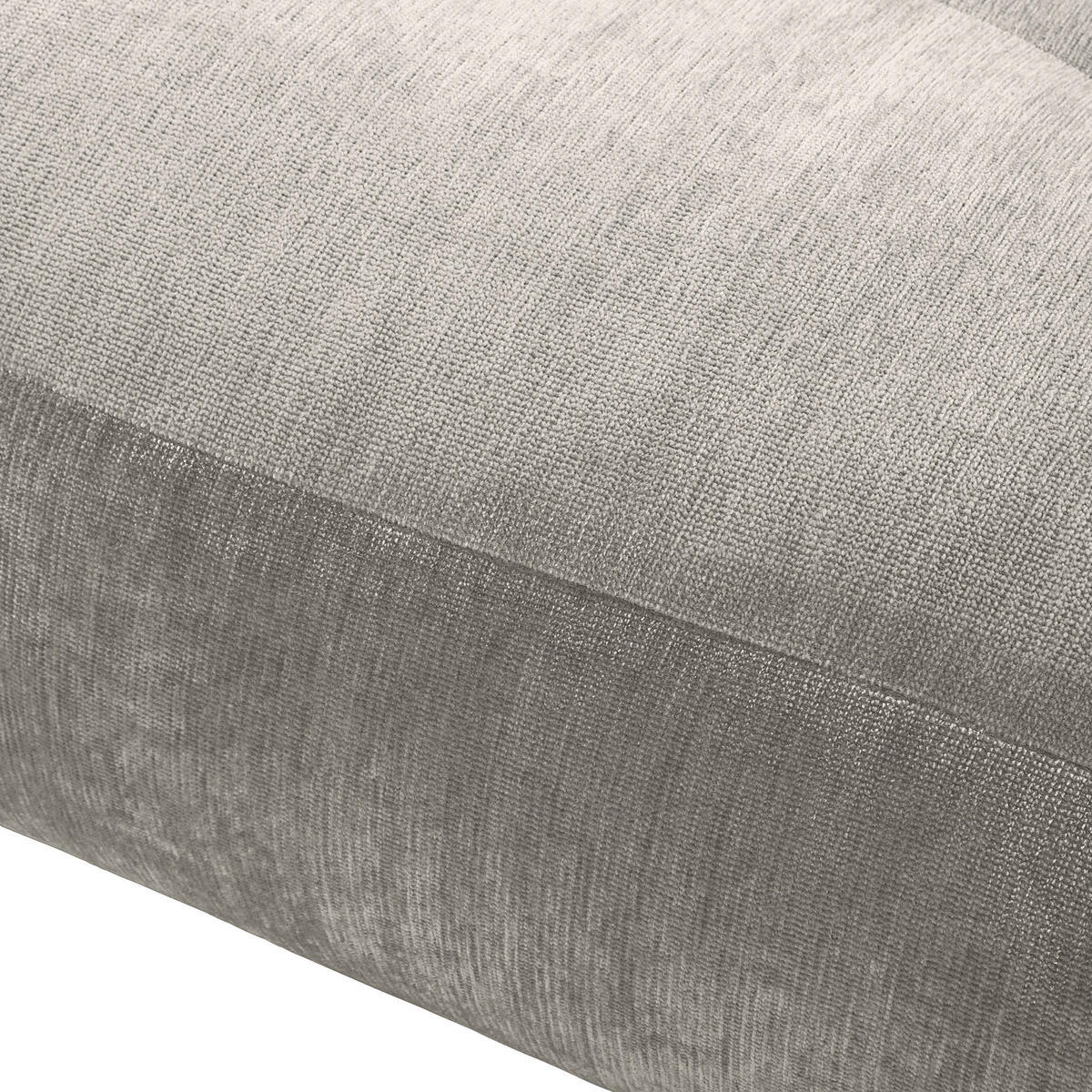 HOCKER in Textil Silberfarben  - Silberfarben/Schwarz, Modern, Kunststoff/Textil (102/46/65cm) - Trendmanufaktur