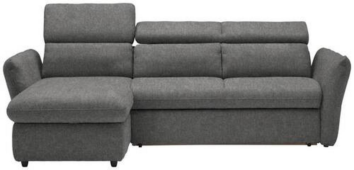 ECKSOFA in Mikrofaser Anthrazit  172/240 cm  - Anthrazit/Schwarz, Design, Kunststoff/Textil (172/240cm) - Stylife