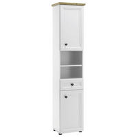 VYSOKÁ SKŘÍŇ, bílá, 41/191/32 cm - bílá, Konvenční, kompozitní dřevo/plast (41/191/32cm) - Livetastic