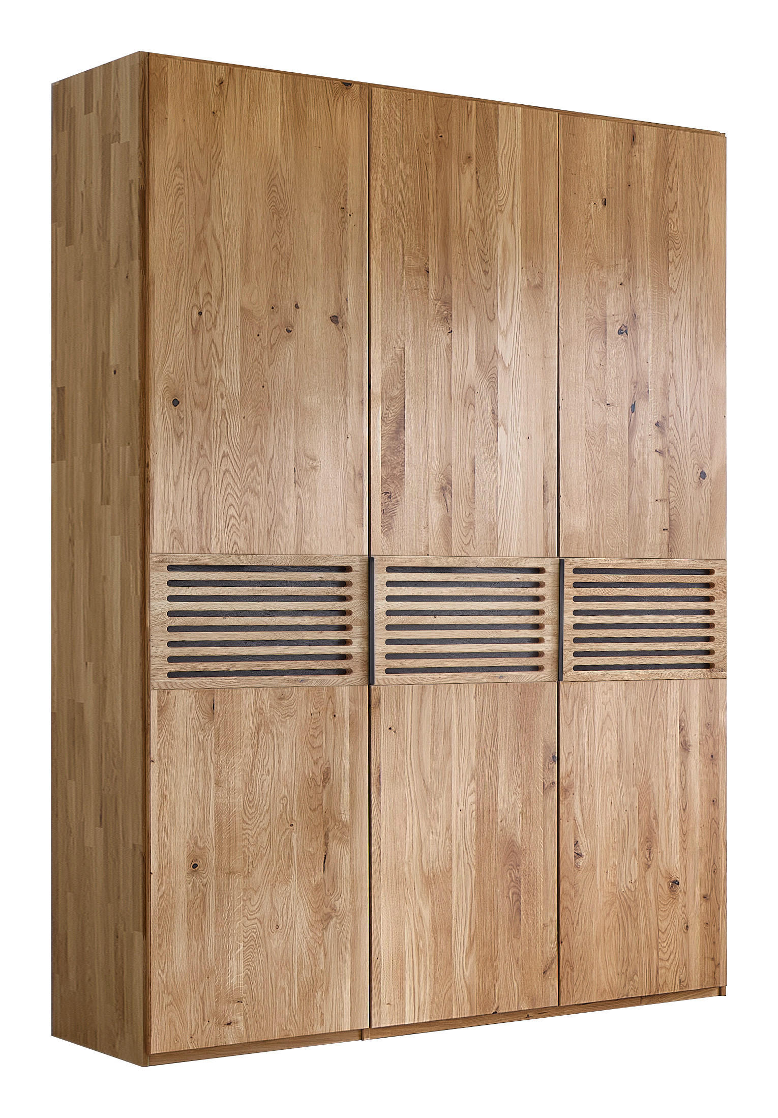 DREHTÜRENSCHRANK 152/223/62 cm,  in Eichefarben, 3 Tür(en)-türig  - Eichefarben/Schwarz, MODERN, Holz/Metall (152/223/62cm) - Livetastic