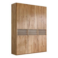 DREHTÜRENSCHRANK 152/223/62 cm,  in Eichefarben, 3 Tür(en)-türig  - Eichefarben/Schwarz, MODERN, Holz/Metall (152/223/62cm) - Livetastic