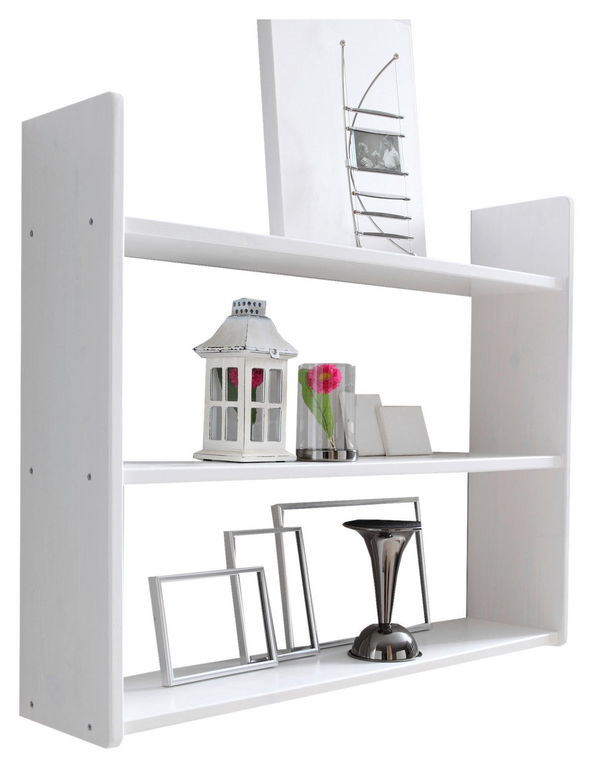 WANDREGAL Kiefer massiv Weiß  - Weiß, Basics, Holz (90/74/20cm) - MID.YOU