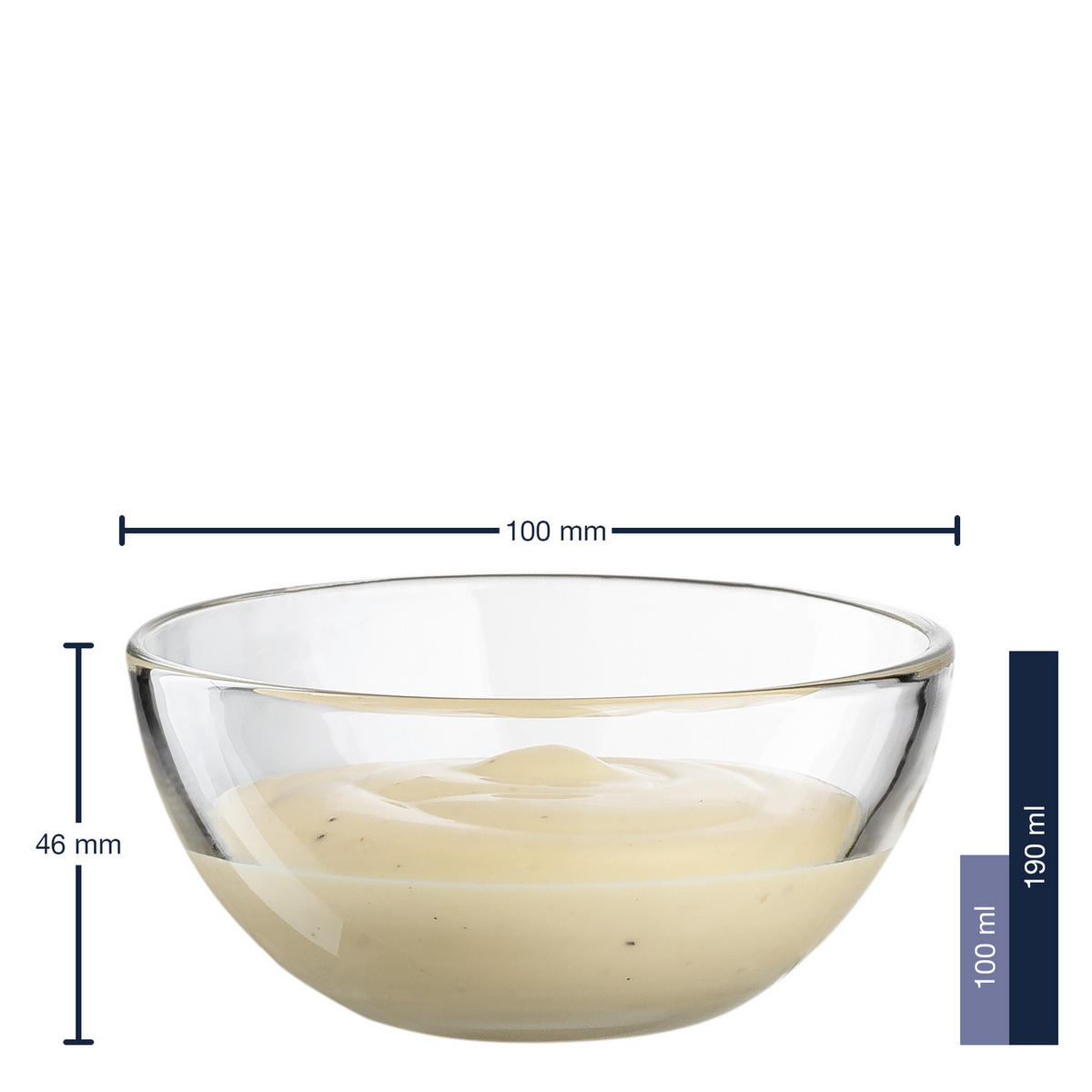 SCHÜSSELSET Cucina 5-teilig  - Transparent, Design, Glas (22,00/14,00/22,00cm) - Leonardo