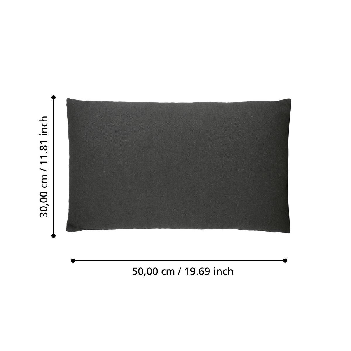 ZIERKISSEN  30/45 cm   - Schwarz, Basics, Textil (30/45cm) - Eglo