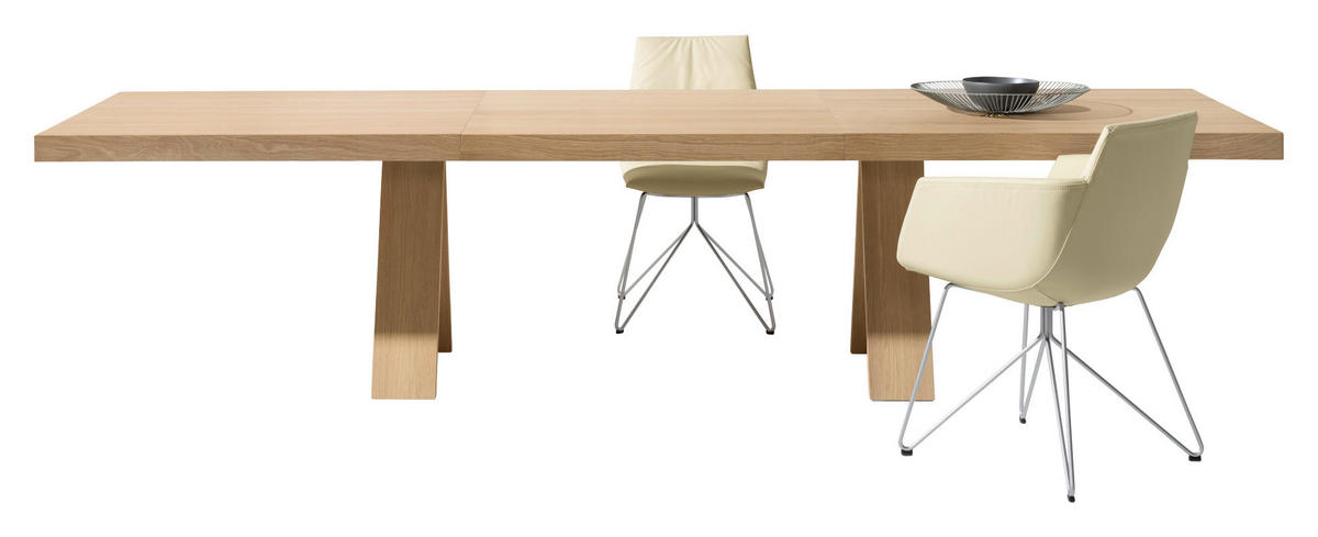 ESSTISCH in Holz 250-350/100/75 cm  - Eiche Bianco, Natur, Holz (250-350/100/75cm) - TEAM 7