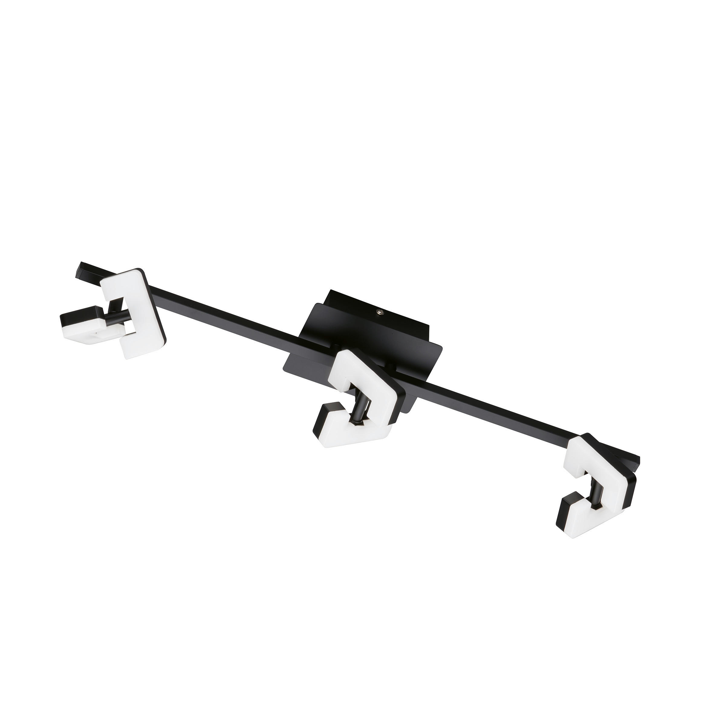 STROPNÍ BODOVÉ SVÍTIDLO, 60/9,5/13 cm - černá, Design, kov/plast (60/9,5/13cm) - Fischer & Honsel