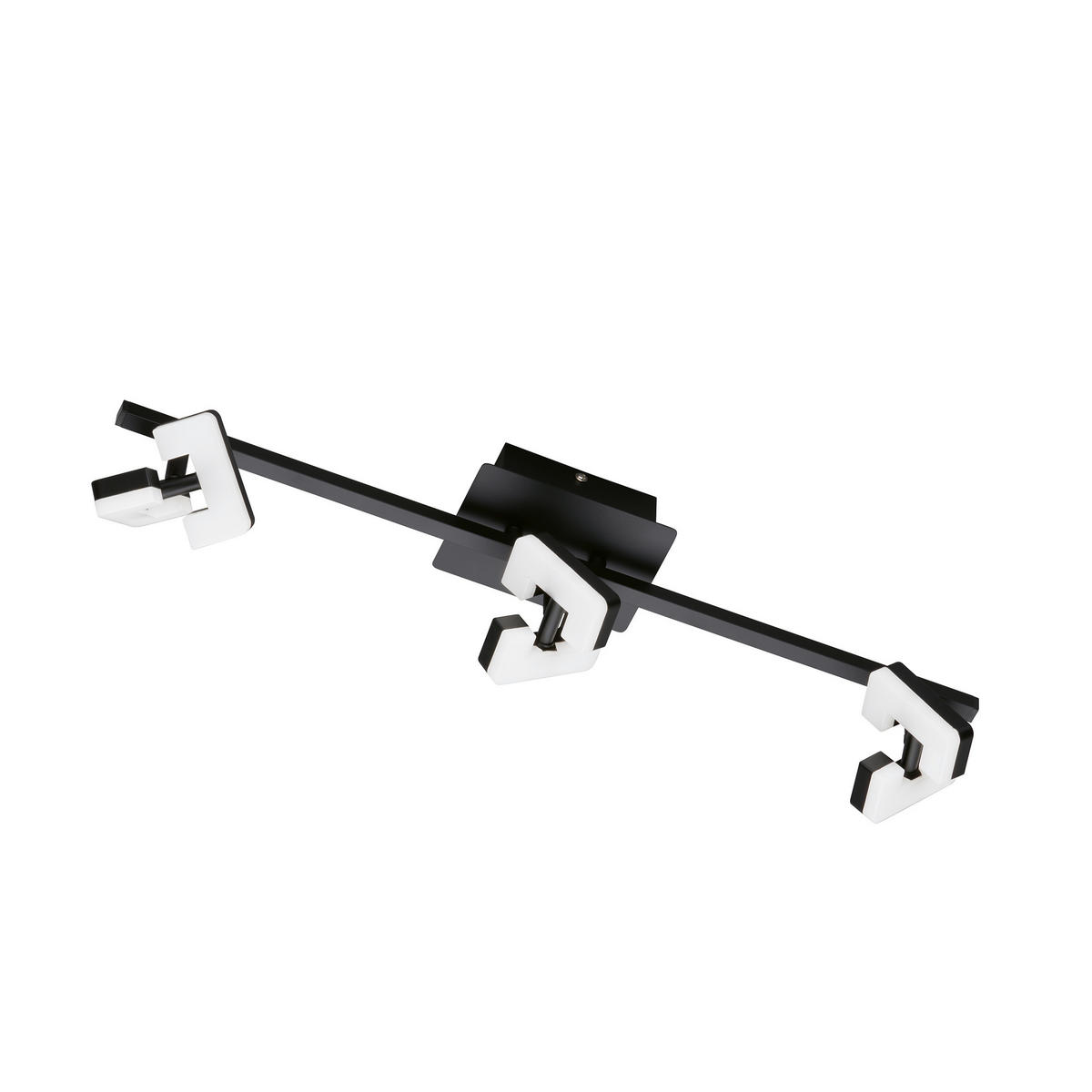 DECKENSTRAHLER Ray 60/9,5/13 cm   - Schwarz, Design, Kunststoff/Metall (60/9,5/13cm) - Fischer & Honsel