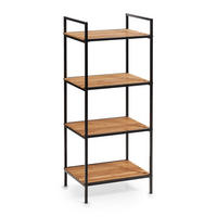 STANDREGAL  39/33/95 cm Naturfarben, Schwarz  - Schwarz/Naturfarben, Basics, Holz/Metall (39/33/95cm) - Zeller Present