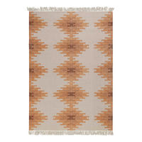 HANDWEBTEPPICH 140/200 cm Belle Braun, Creme, Koralle  - Koralle/Creme, KONVENTIONELL, Textil (140/200cm)