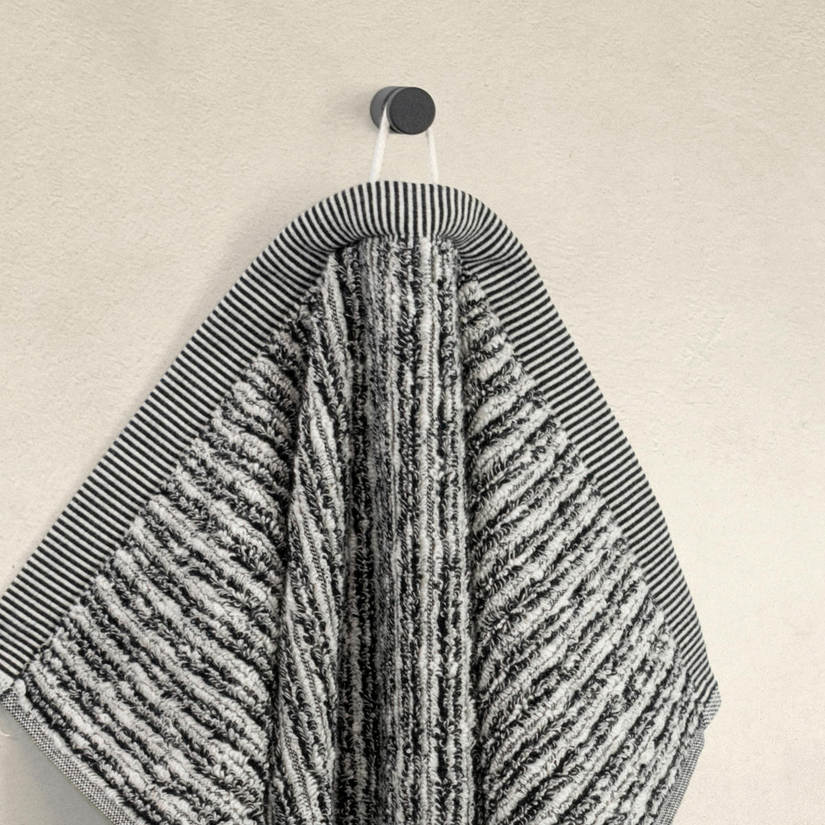 HANDTUCH BROOKLYN Schwarz  - Schwarz, Basics, Textil (50/100cm) - Moeve