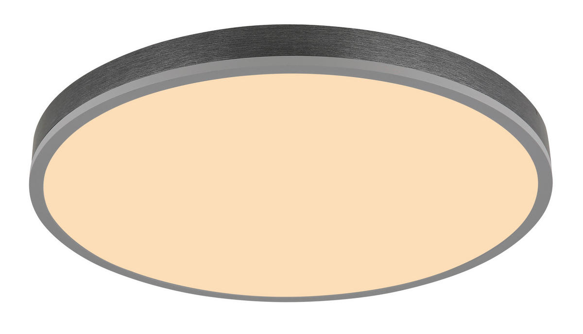 LED-TAKLAMPA DORO 60/8,5 cm  - vit/mörkgrå, Basics, metall/plast (60/8,5cm) - Globo