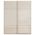 SCHWEBETÜRENSCHRANK 162/223/68 cm 2-türig Champagner  - Champagner/Alufarben, KONVENTIONELL, Glas/Holzwerkstoff (162/223/68cm) - Novel