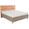 POLSTERBETT 180/200 cm  in Buchefarben, Hellbraun  - Hellbraun/Weiss, Design, Holz/Textil (180/200cm) - Valnatura