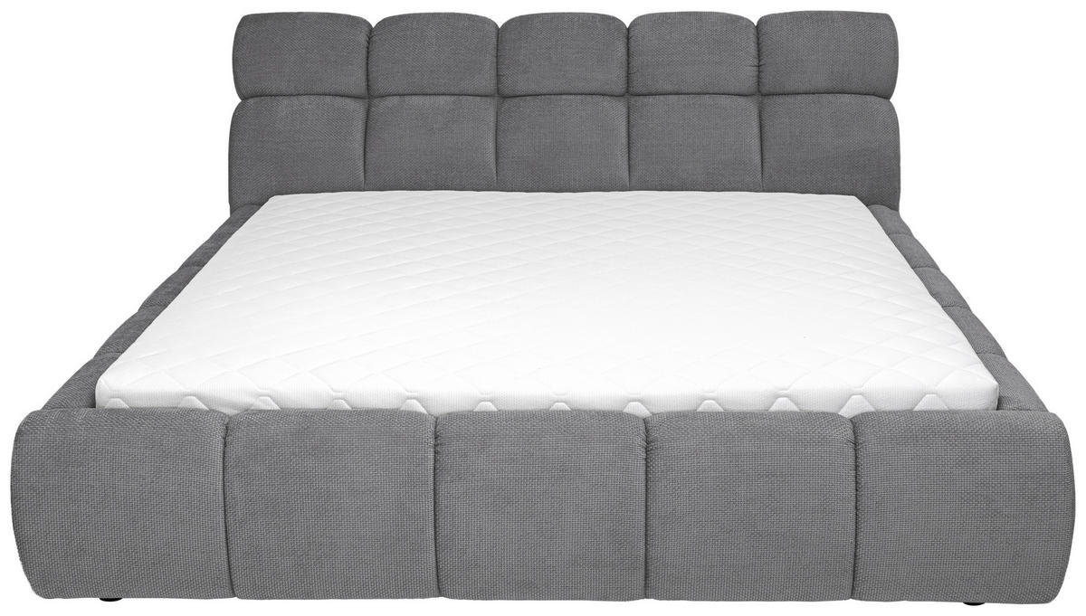 POLSTERBETT 140/200 cm  in Anthrazit  - Anthrazit/Schwarz, Design, Kunststoff/Textil (140/200cm) - Esposa