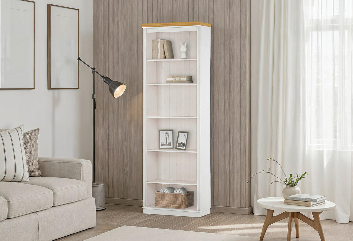 REGAL  74/223/37 cm Kieferfarben, Honig  - Kieferfarben/Honig, Design, Holz (74/223/37cm) - Livetastic