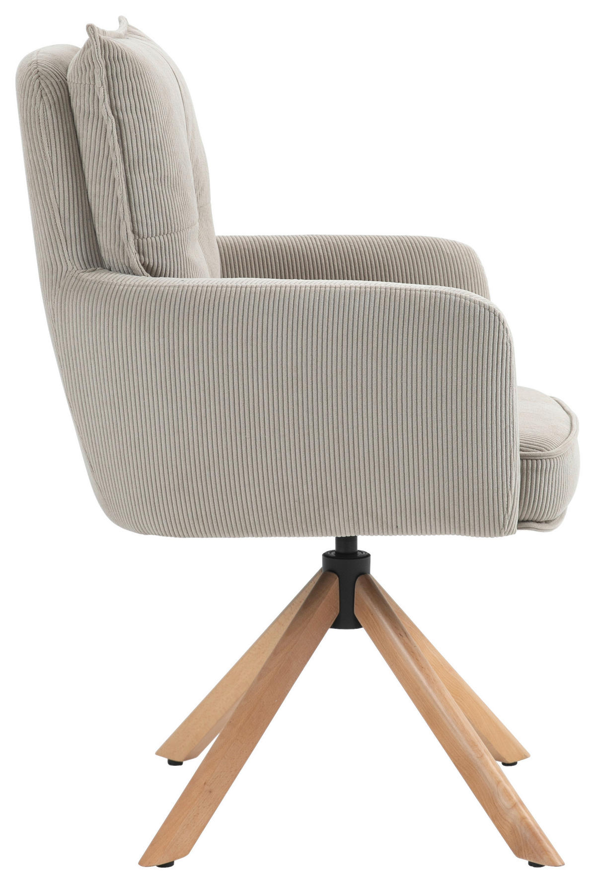 ARMLEHNSTUHL  in Cord  - Hellbraun/Buchefarben, Design, Holz/Textil (60/95/67cm) - Novel