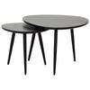 SADA KONFERENČNÍCH STOLKŮ, černá, dřevo, kov, 74/68/45 cm - černá, Design, kov/dřevo (74/68/45cm) - Carryhome